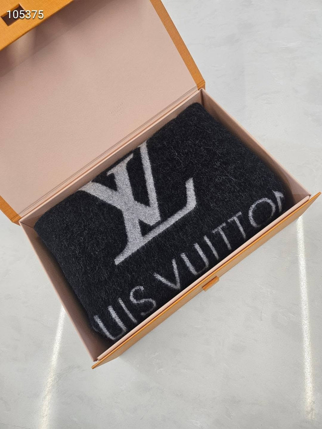 LV Reykjavik 全羊絨提花Logo圍巾